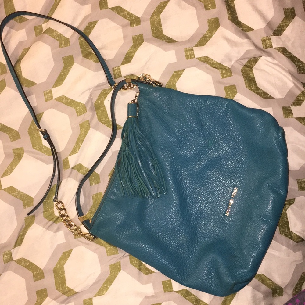 Leather Turquoise Michael Kors HOBO